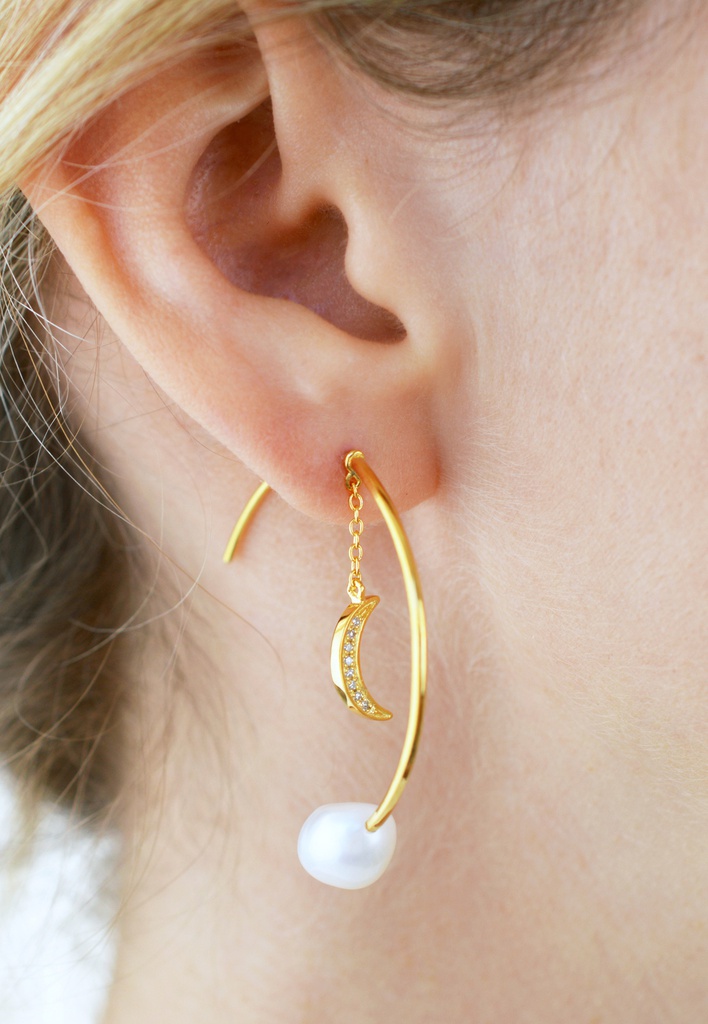 Crescent Single Earring